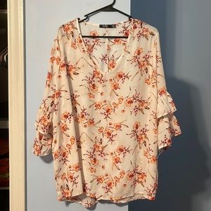 Ruffle Sleeve Blouse